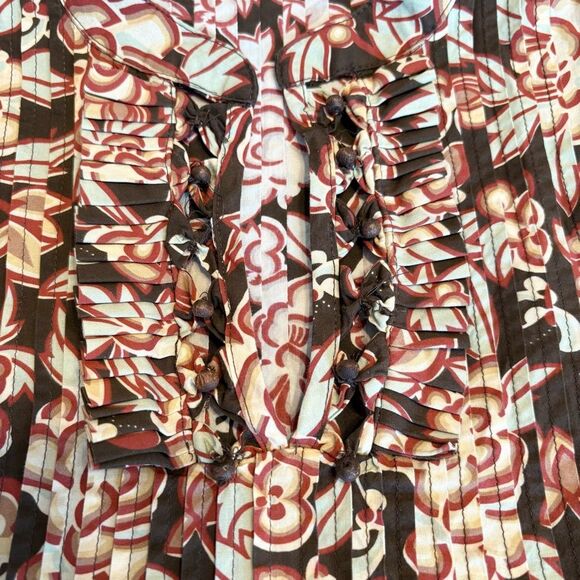 Sea New York Brown and Black Ruffled Tiered Mini Dress - Picture 9 of 13